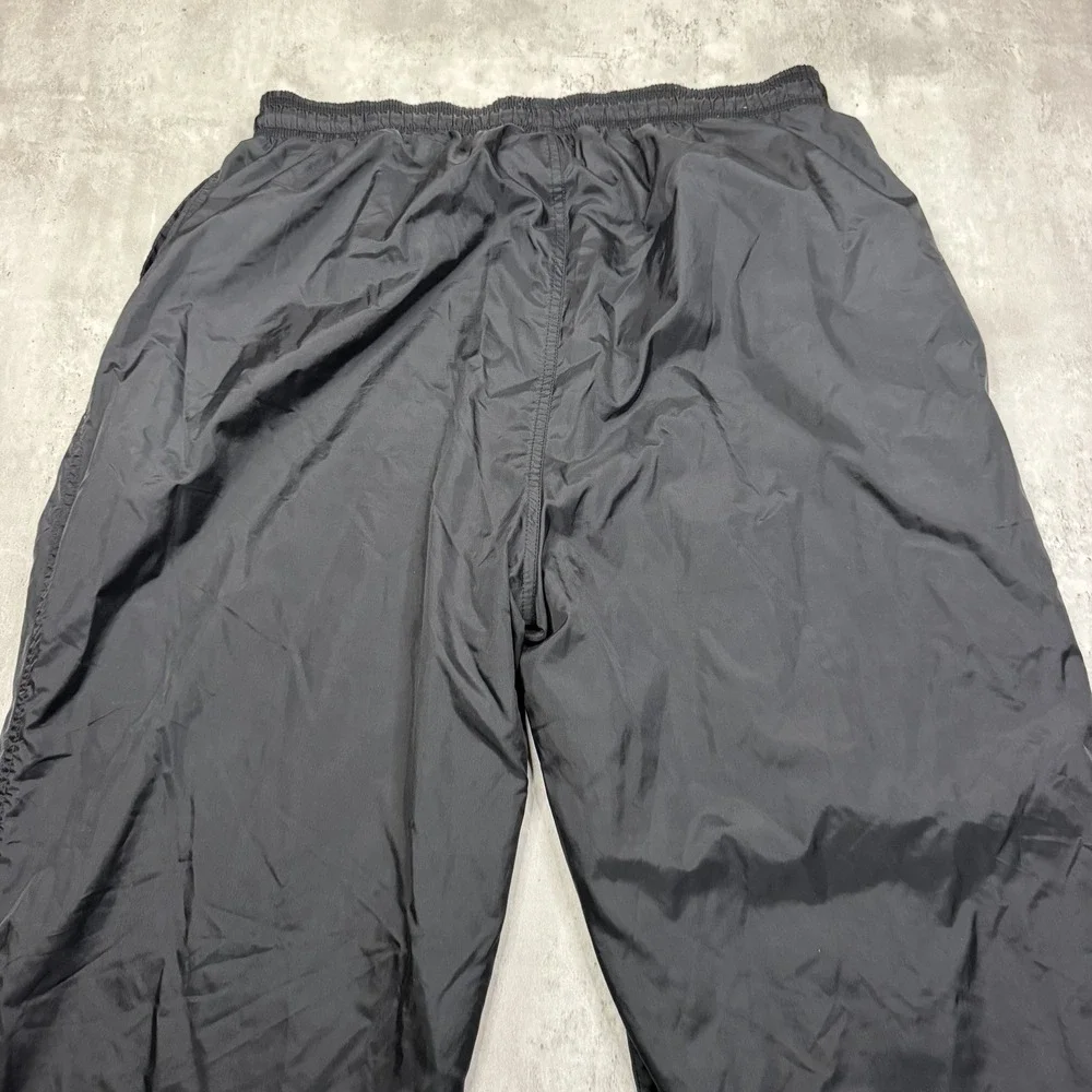Adidas Vintage 90s Black Nylon Windbreaker Track Pants Men XL Joggers Zipper Leg
